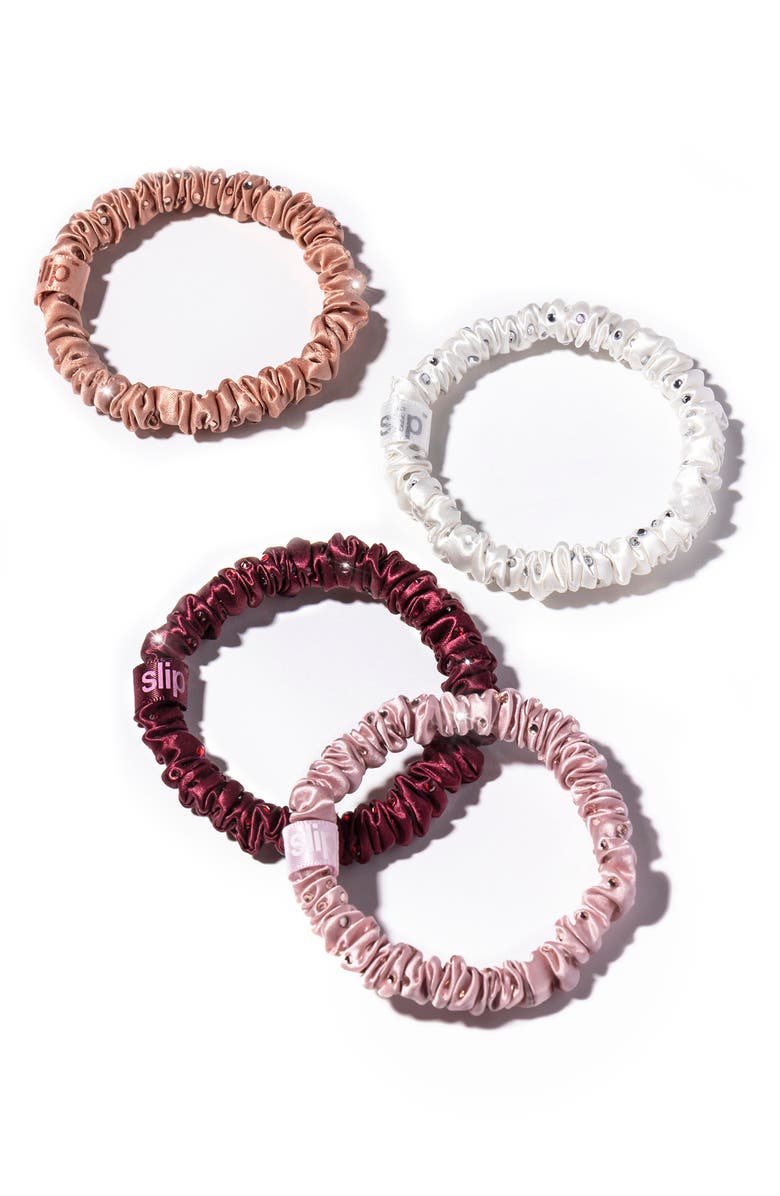 slip Manhattan Pure Silk Skinny Scrunchie Set, Alternate, color,