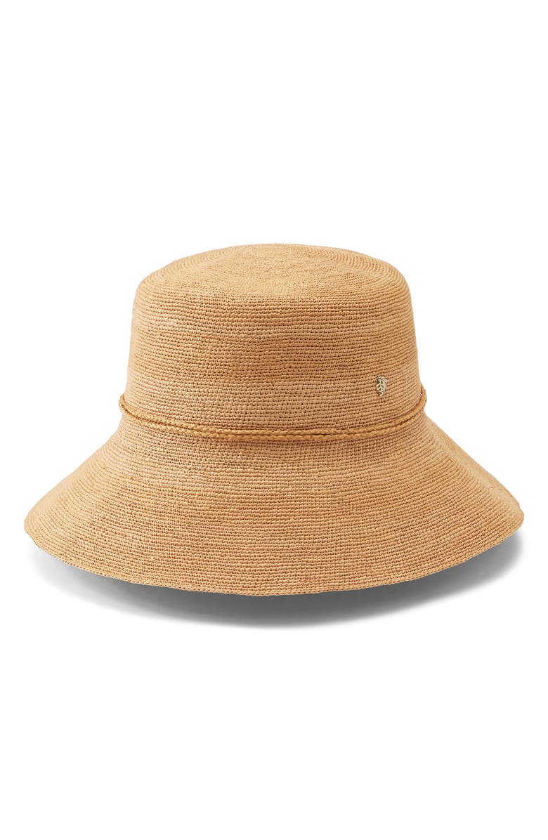 Helen Kaminski Dijon Crochet Bucket Hat, Main, color, Barley
