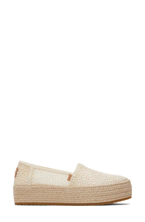 Toms Valcia Platform Espadrille In Natural Crochet