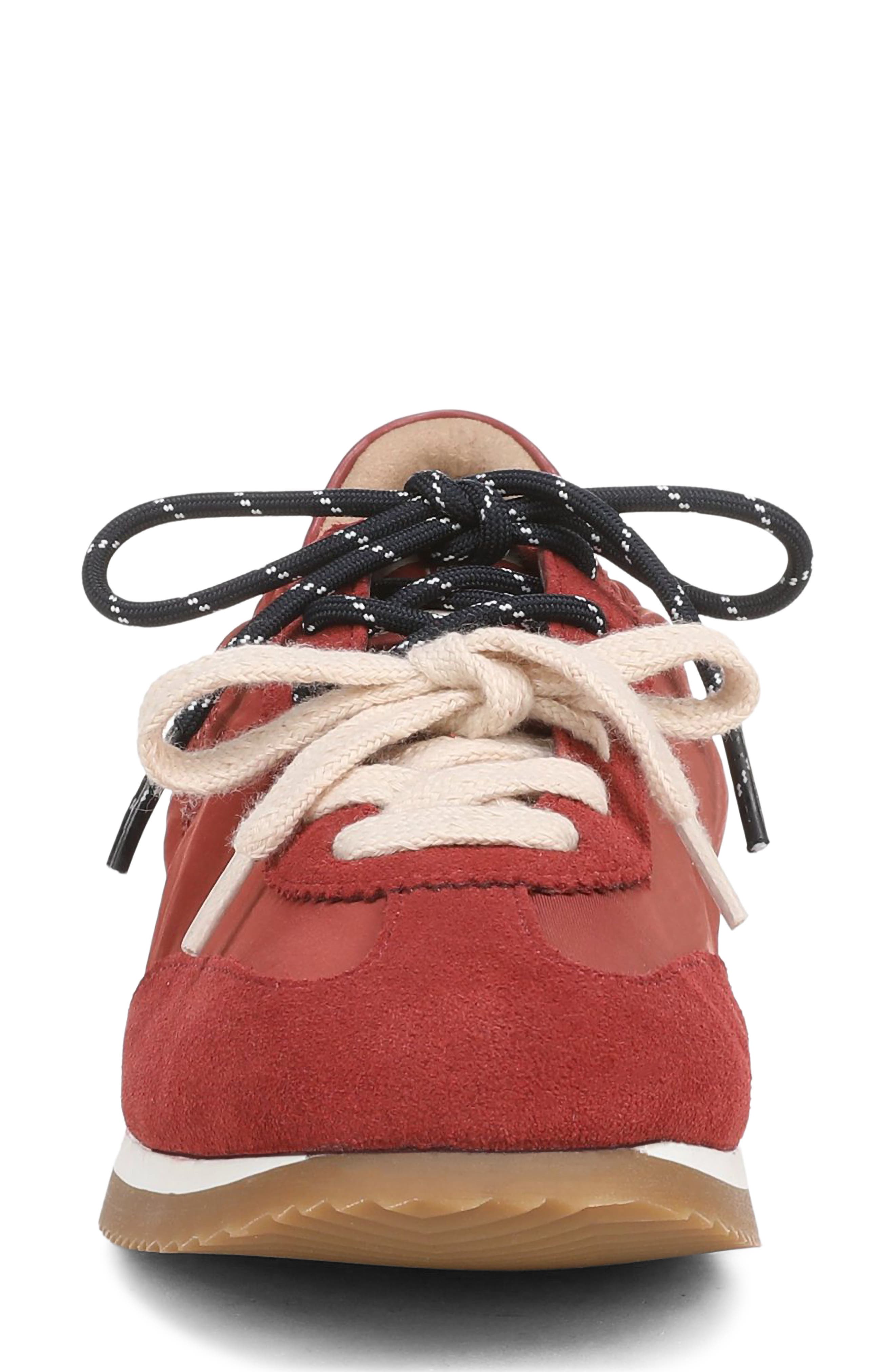 Evara Lace-Up Sneaker, Alternate, color, SEDONA RED