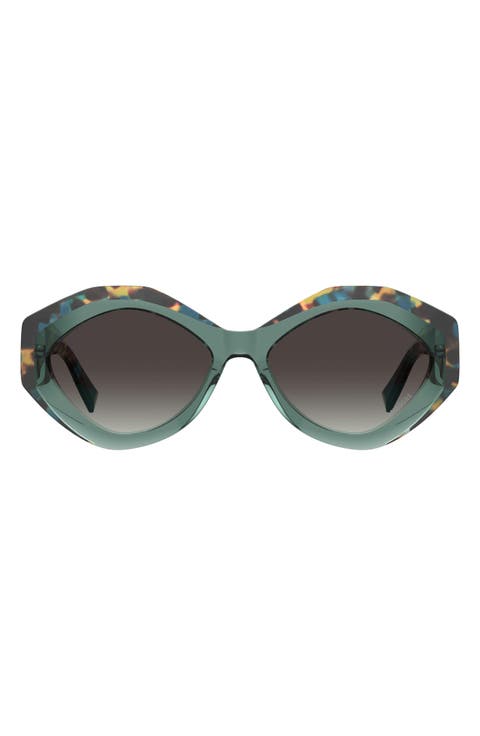 56mm Oval Sunglasses