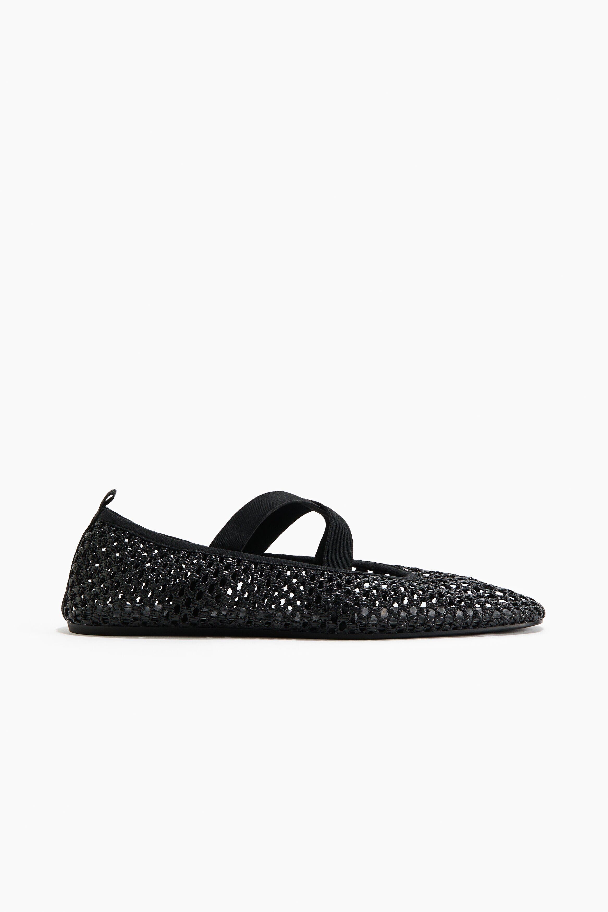 Braided Ballet Flats, Alternate, color, Black
