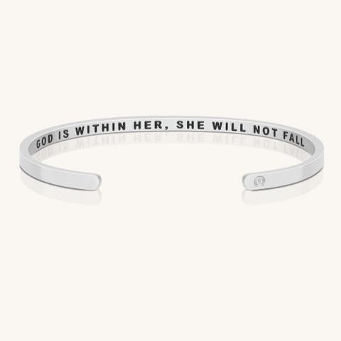 God Is Within Her, She Will Not Fall bracelet