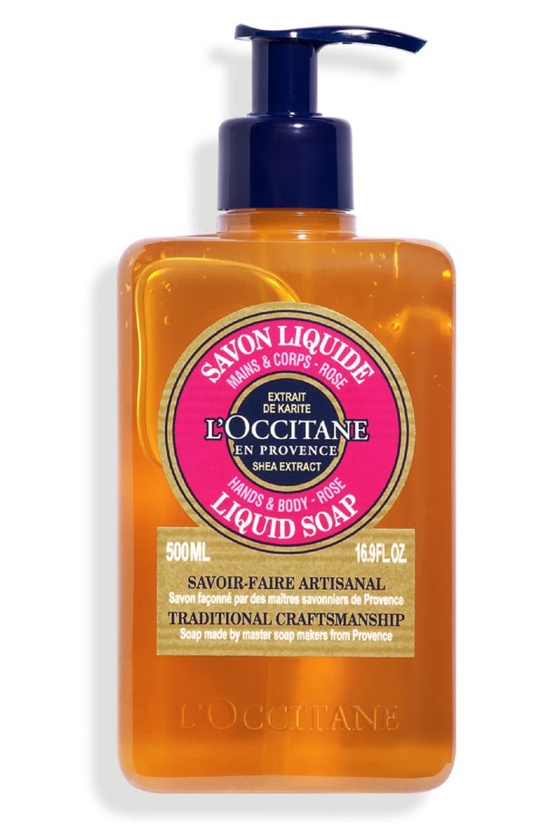 L'Occitane Shea Rose Liquid Soap, Main, color,