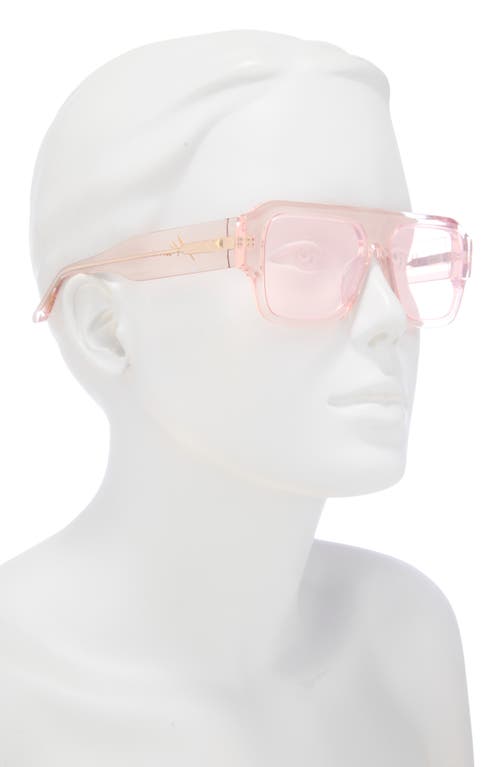 Dezi Miami 56mm Flat Top Sunglasses In Crystal Pink