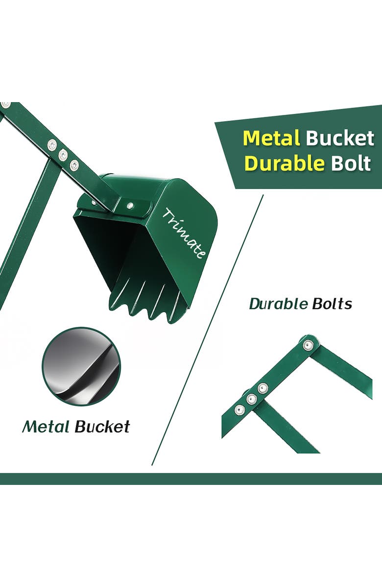 Trimate Sandbox Rideon Excavator Hunter, Alternate, color, 