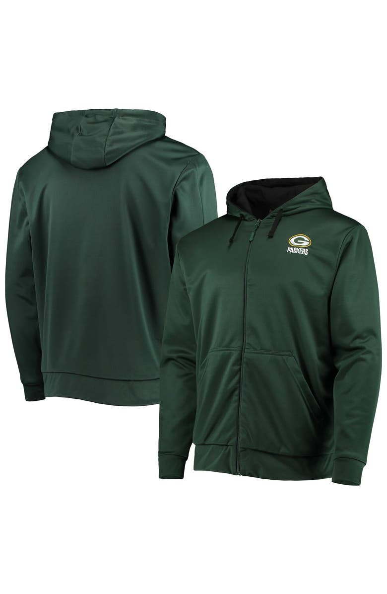 DUNBROOKE Men's Dunbrooke Green/Black Green Bay Packers Apprentice Full-Zip Hoodie, Main, color, Green