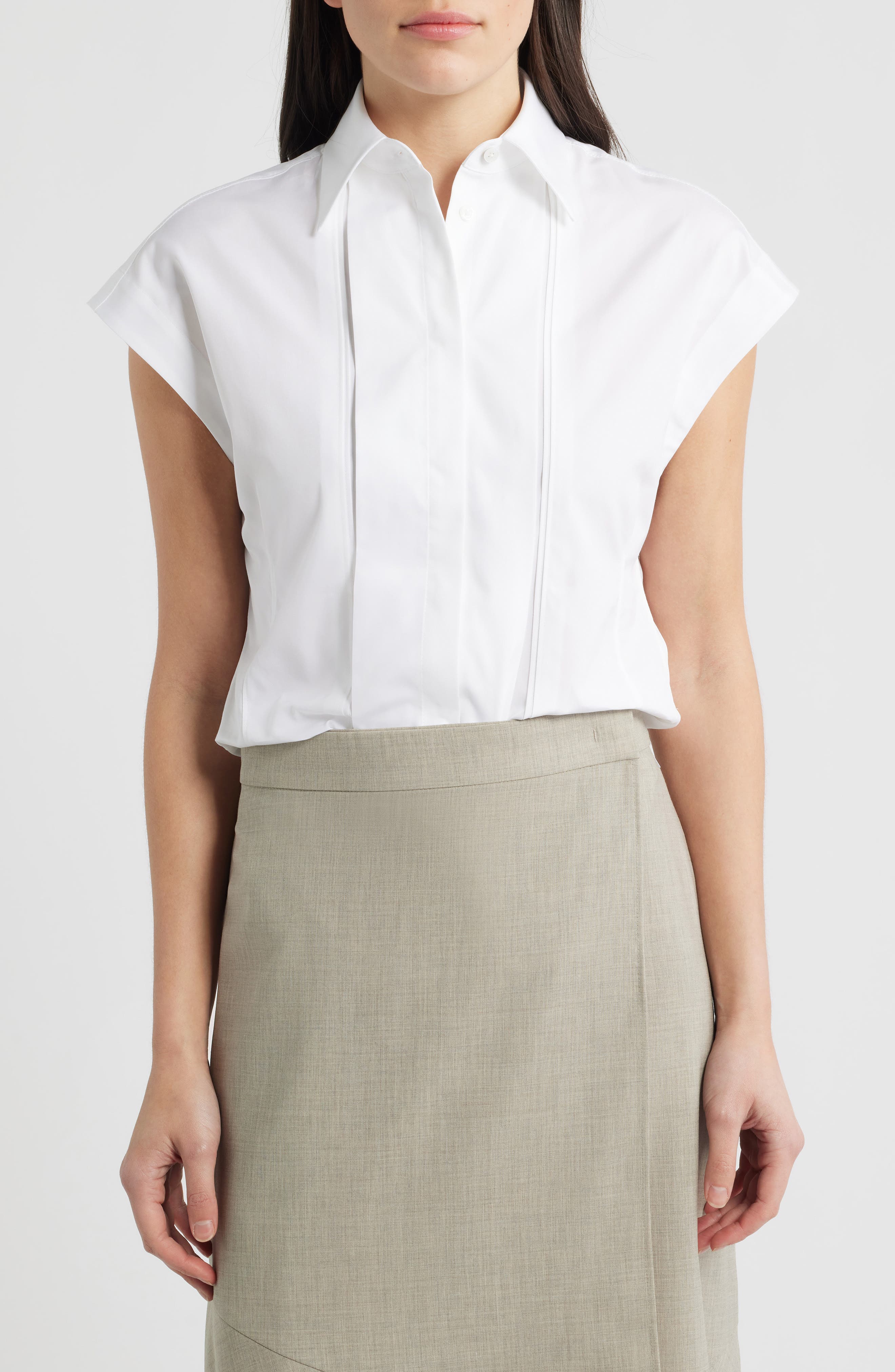 Bireny Cotton Poplin Button-Up Shirt