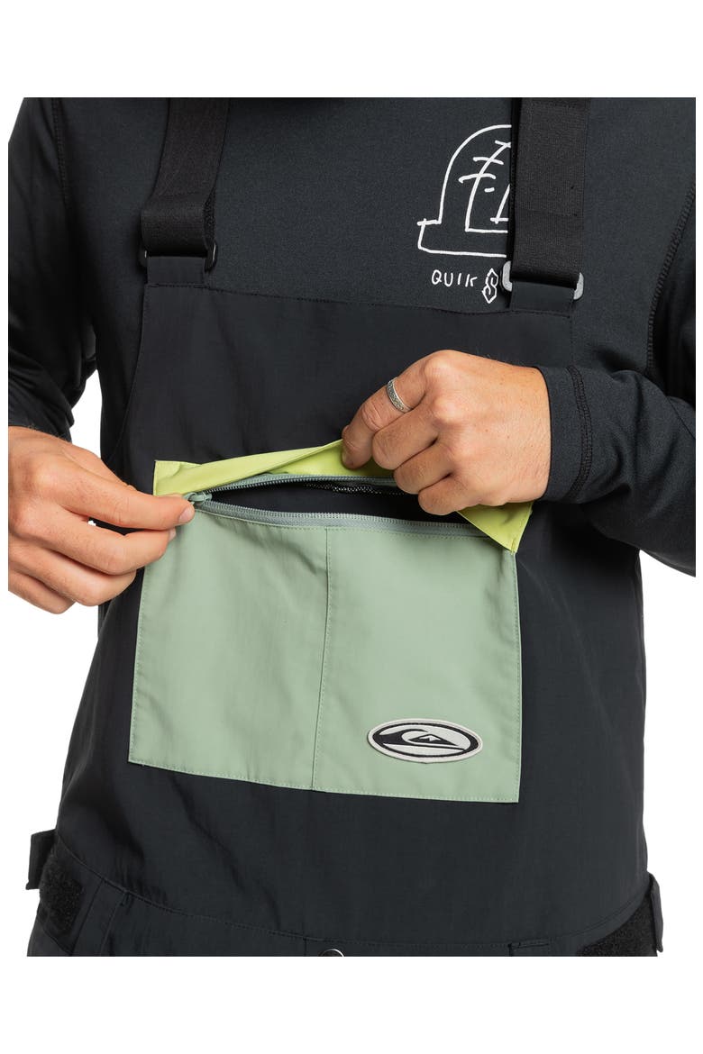 Fly High Water Resistant Snow Bibs, Alternate, color, BLACK.