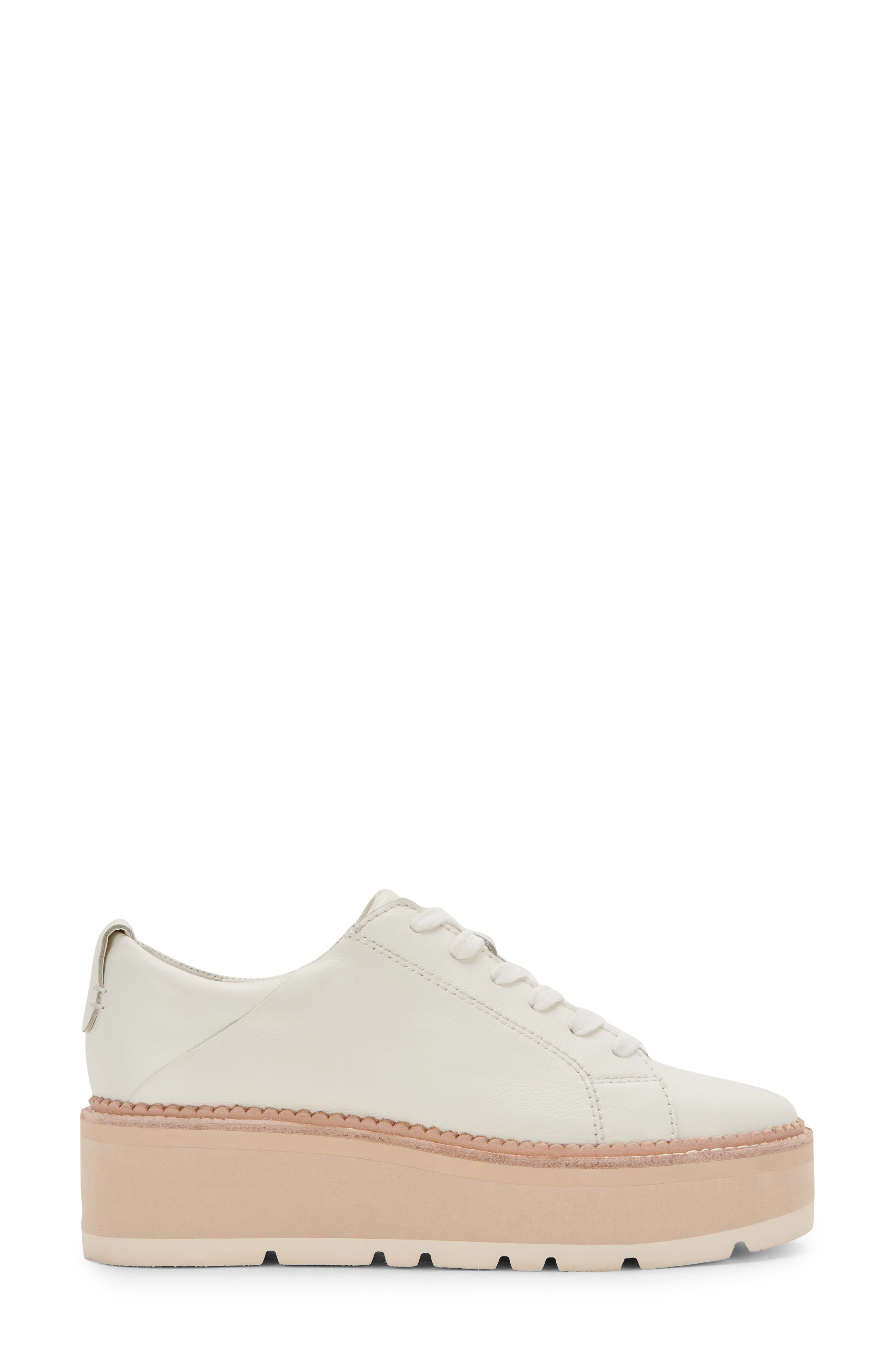 Toyah Platform Sneaker, Alternate, color, WHITE LEATHER