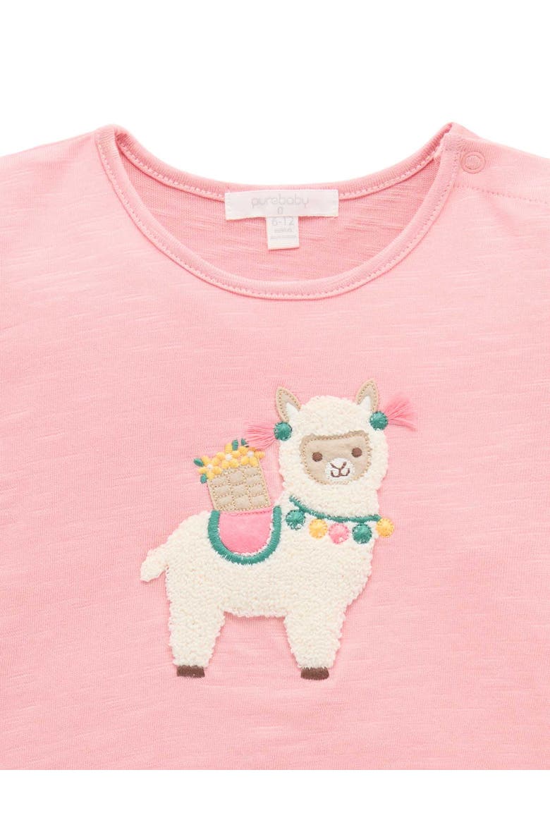 Ruffle Tee & Bike Short Set, Alternate, color, Papaya