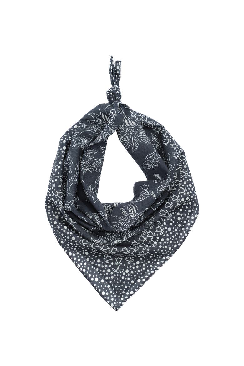 Fall Floral Bandana, Alternate, color, Classic Navy