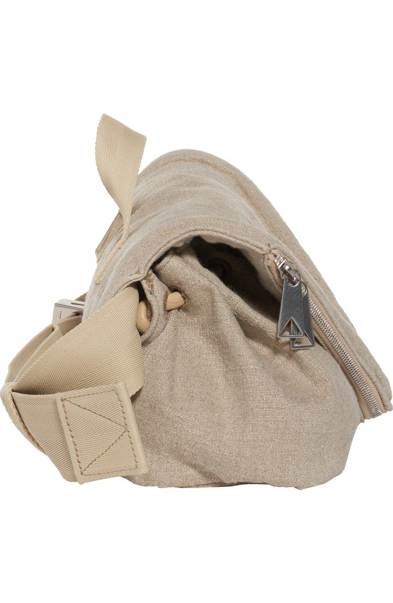 Bottega Veneta Beak Triangle Flap Canvas Belt Bag, Alternate, color,