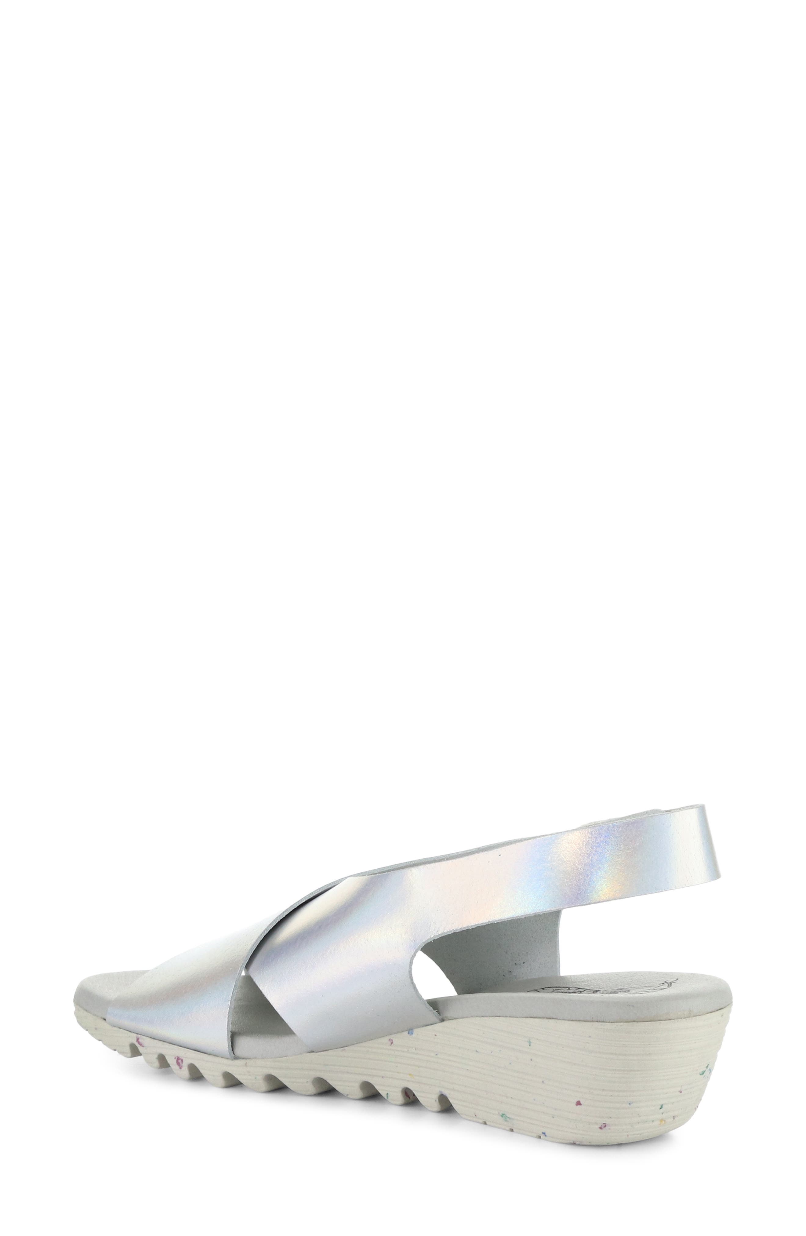 Orfy Slingback Wedge Sandal, Alternate, color, SILVER