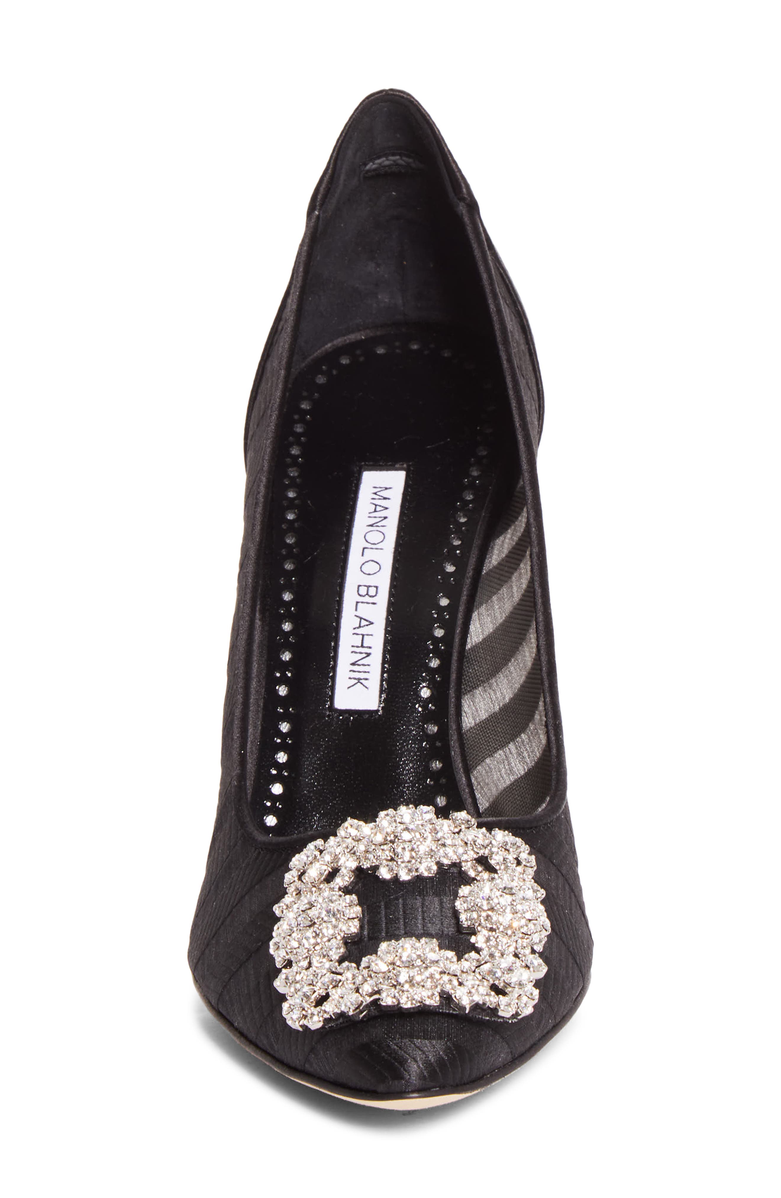 Manolo Blahnik Hangisila Pump, Alternate, color, Ywov 979R/Black