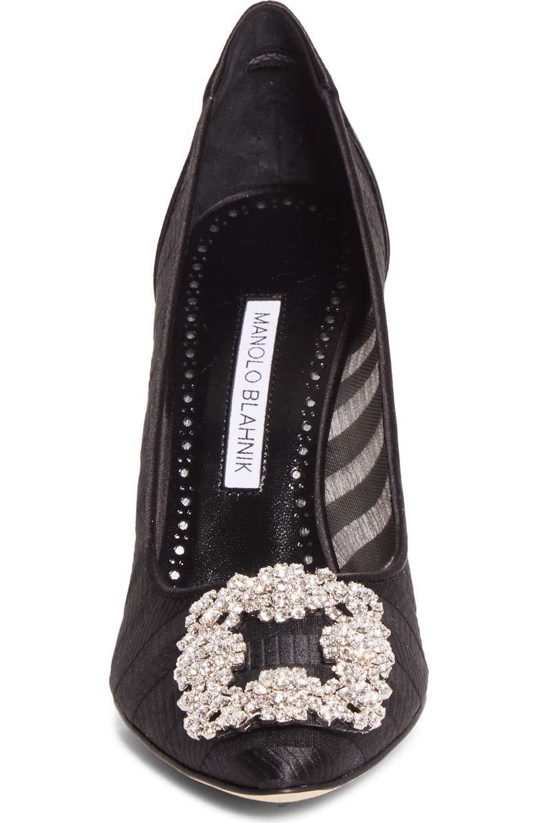 Manolo Blahnik Hangisila Pump, Alternate, color, Ywov 979R/Black