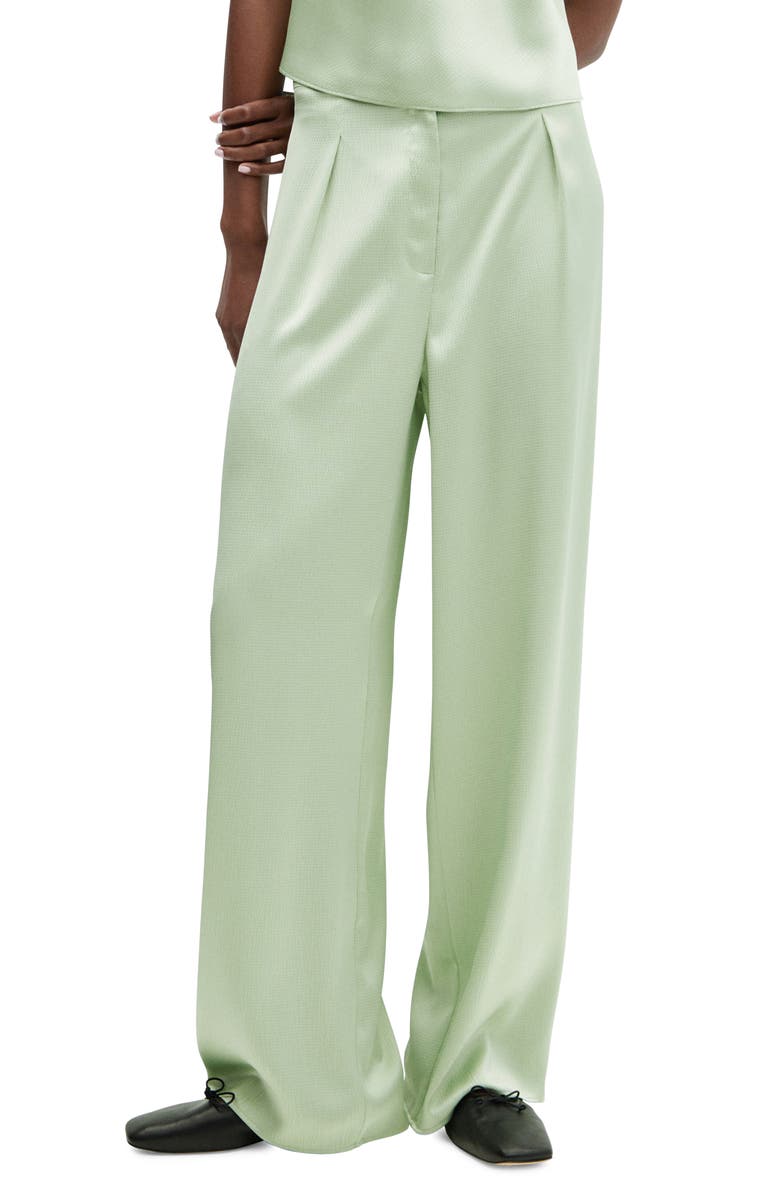 MANGO Satin Wide Leg Pants, Main, color, 
