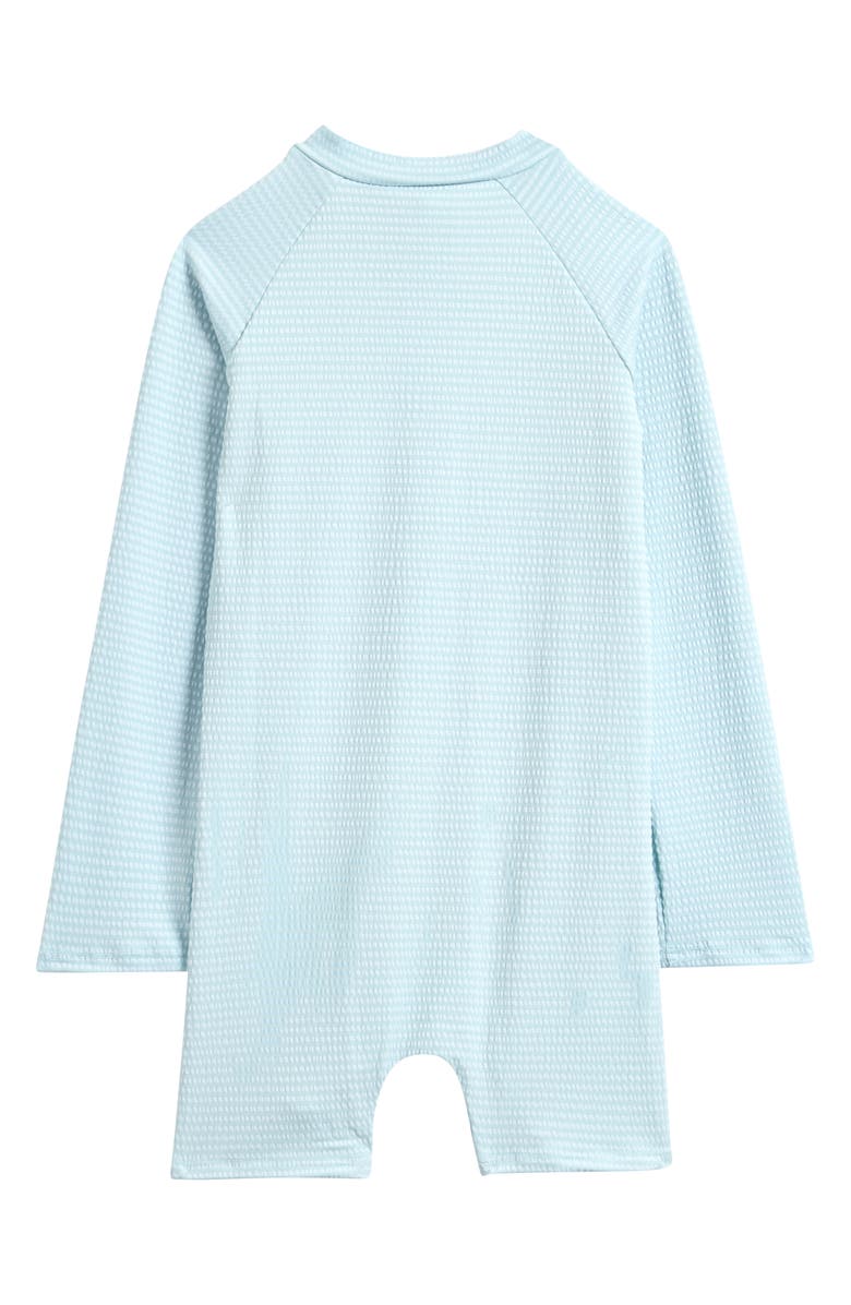 Pehr Kids' Long Sleeve One-Piece Rashguard Swimsuit, Alternate, color, Seersucker Lake