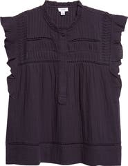 Reiss Florie Pintuck Ruffle Top