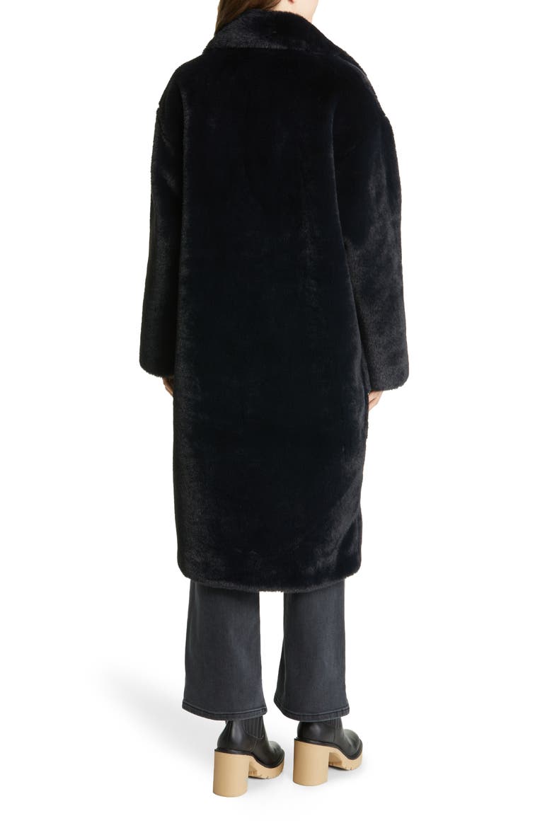 Avaline Faux Fur Longline Coat, Alternate, color, TAR