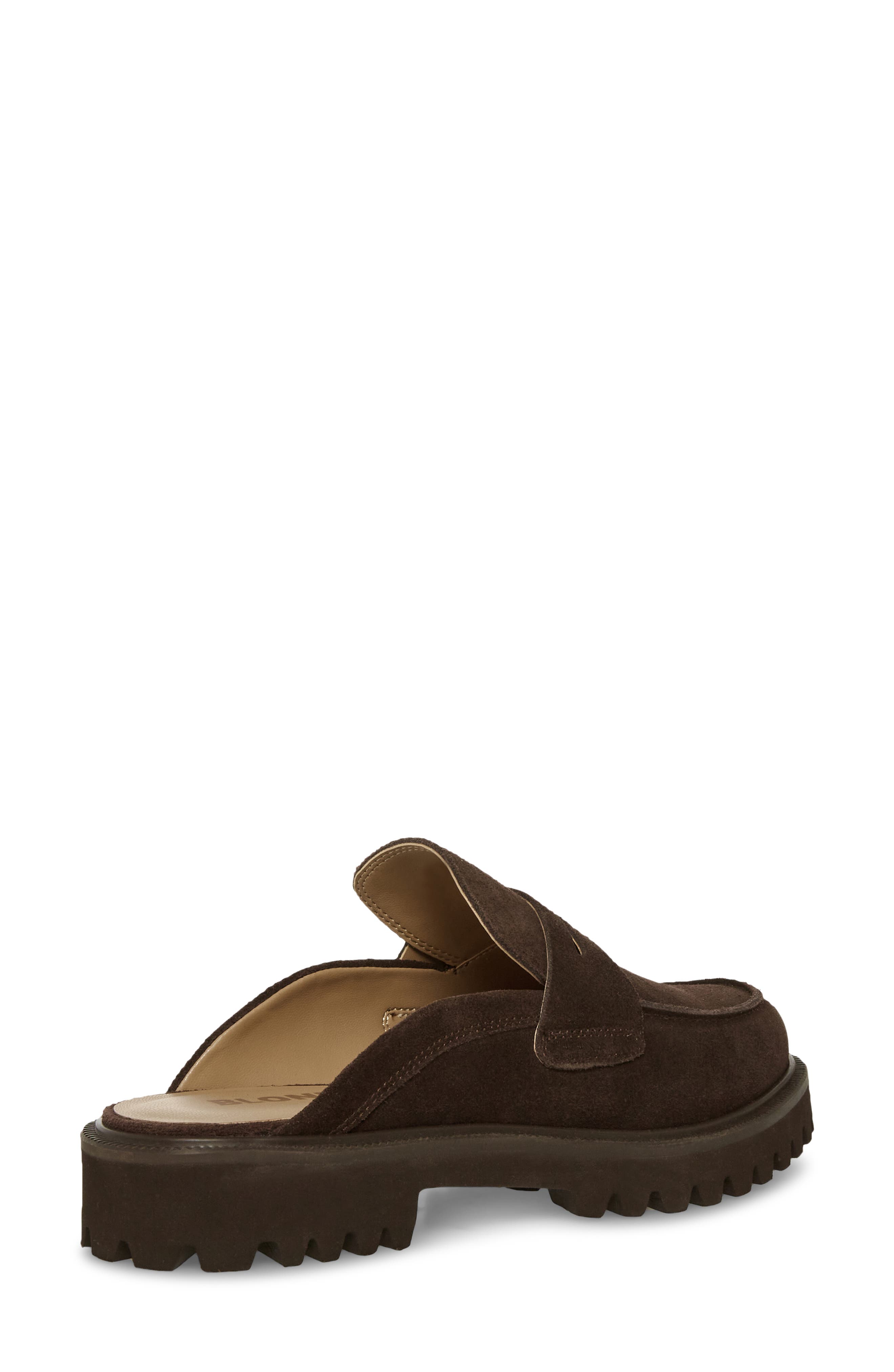 France Waterproof Penny Loafer Mule, Alternate, color, JAVA LEATHER