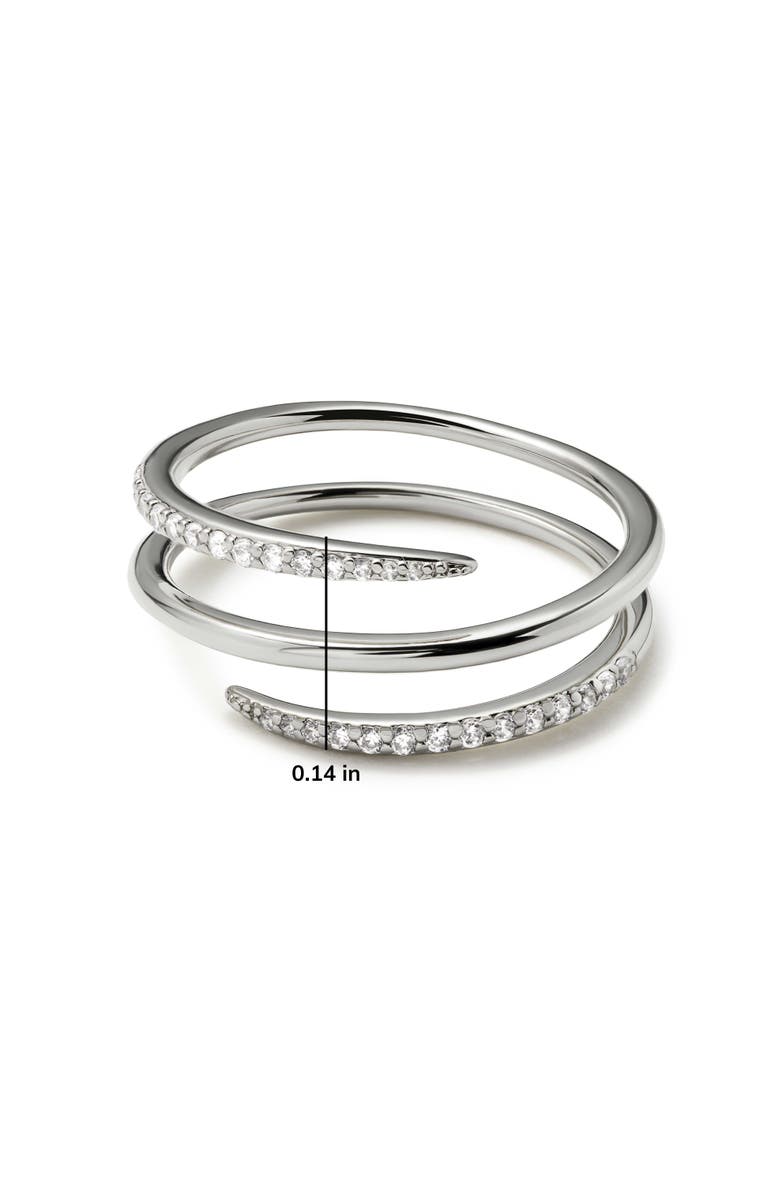 Ana Luisa Claw Ring - Oren Triple Silver, Alternate, color, Silver