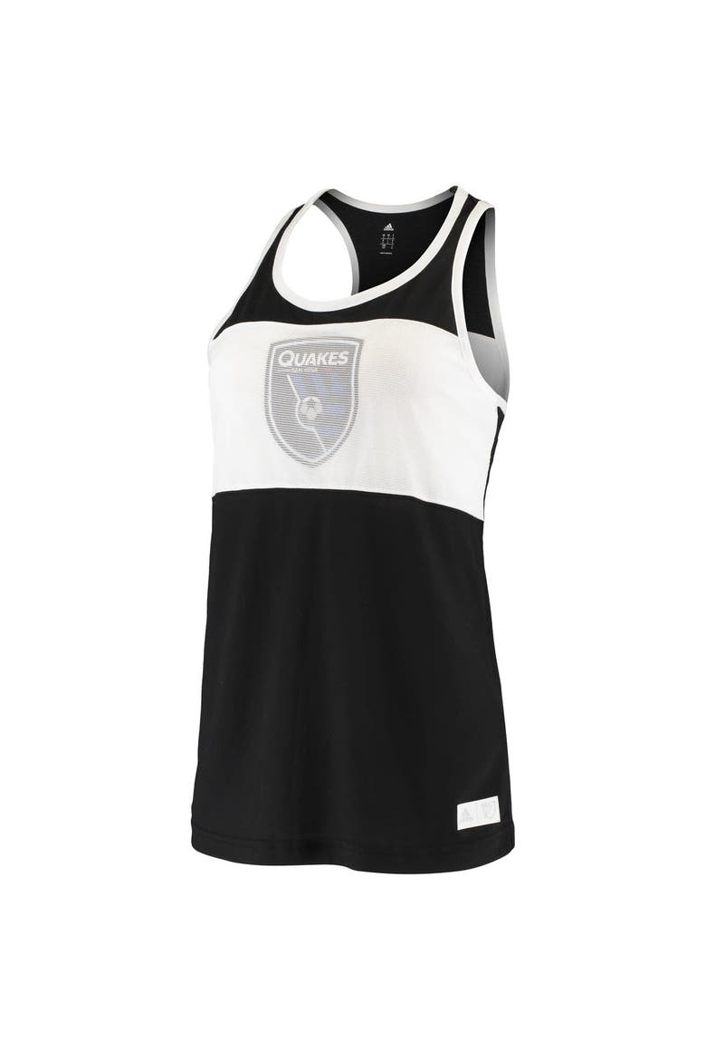Women's adidas Black San Jose Earthquakes Finished Tank Top, Alternate, color, Black