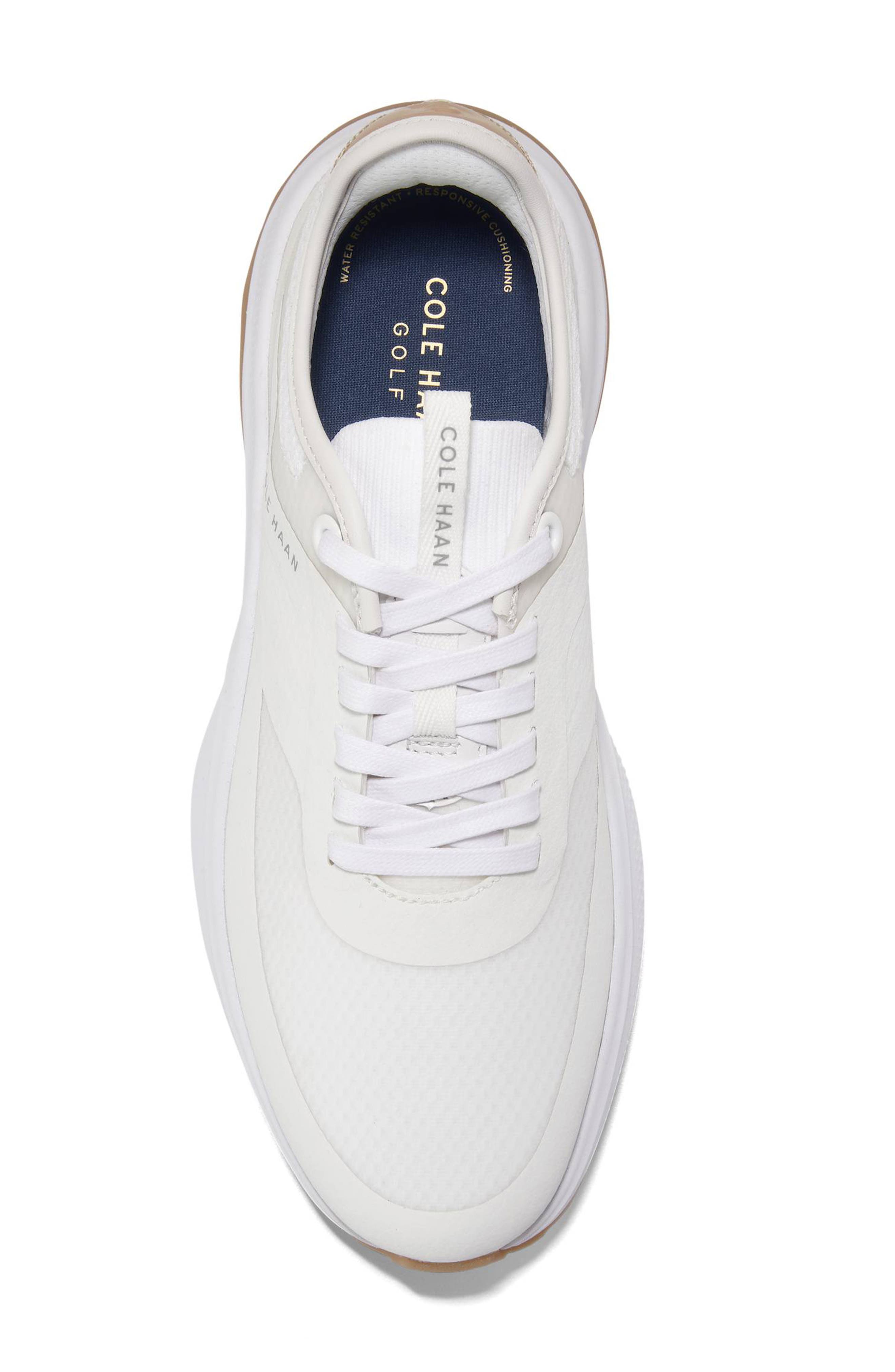 Cole Haan GrandPro Waterproof All Day Golf Shoe, Alternate, color, White/ Veg Tan/ White