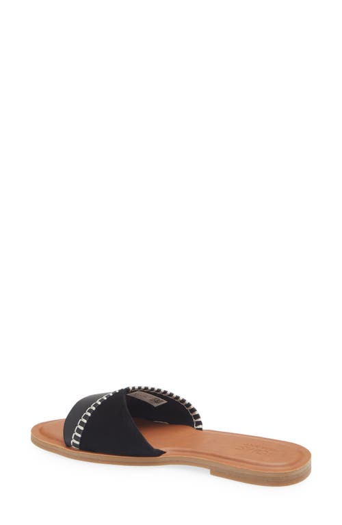 Toms Shea Leather Slide Sandal In Black