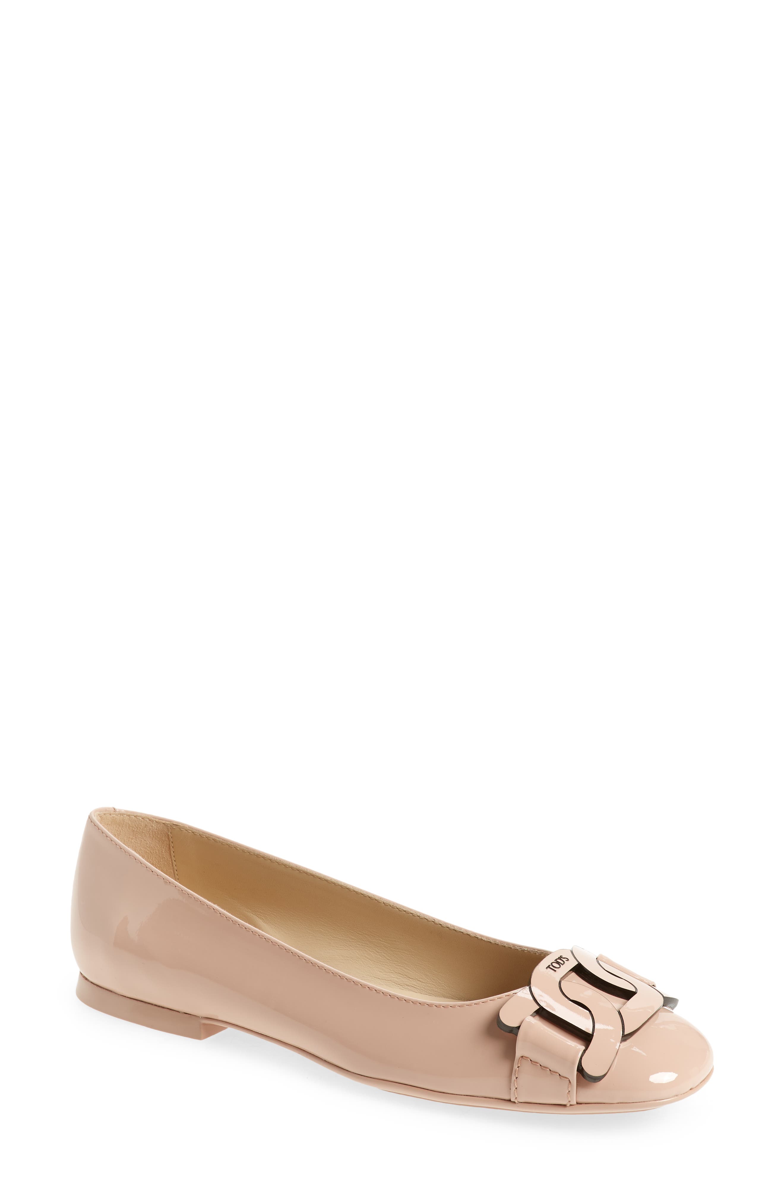 Chain Detail Ballet Flat, Main, color, BLUSH