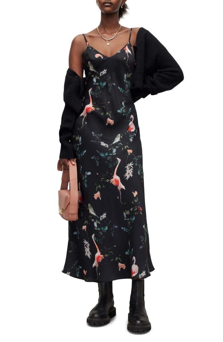 AllSaints Bryony Fabia Midi Slipdress, Alternate, color,
