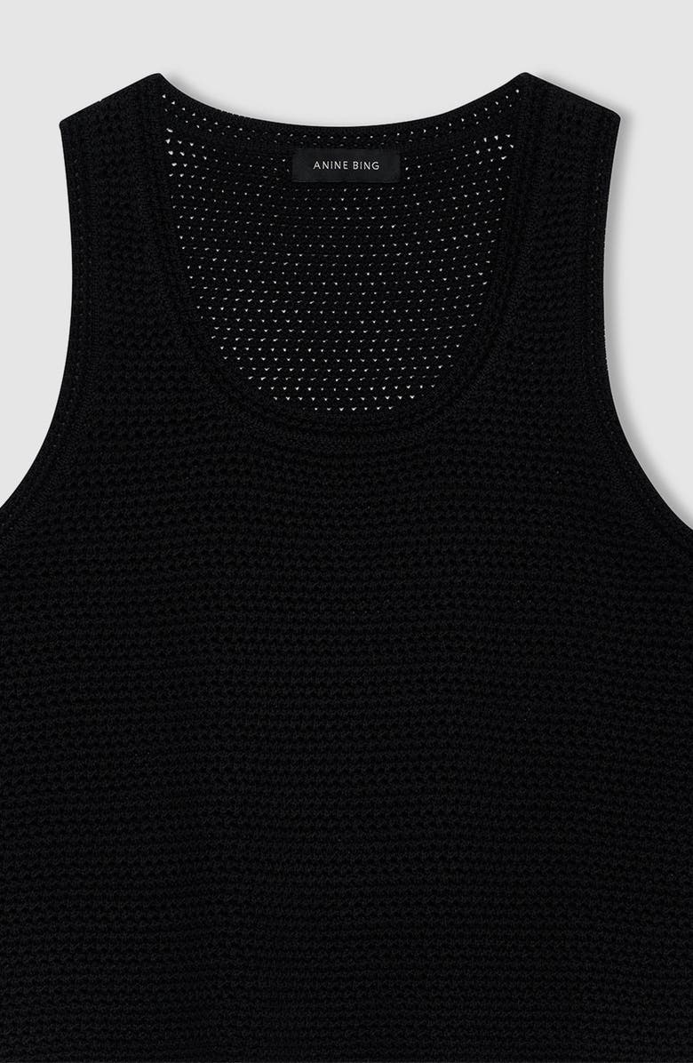 ANINE BING Arie Tank, Alternate, color, Black