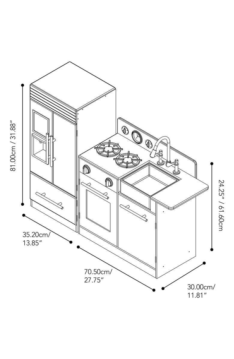 Teamson Kids Little Chef Modern Kitchen Playset, Alternate, color, Mint