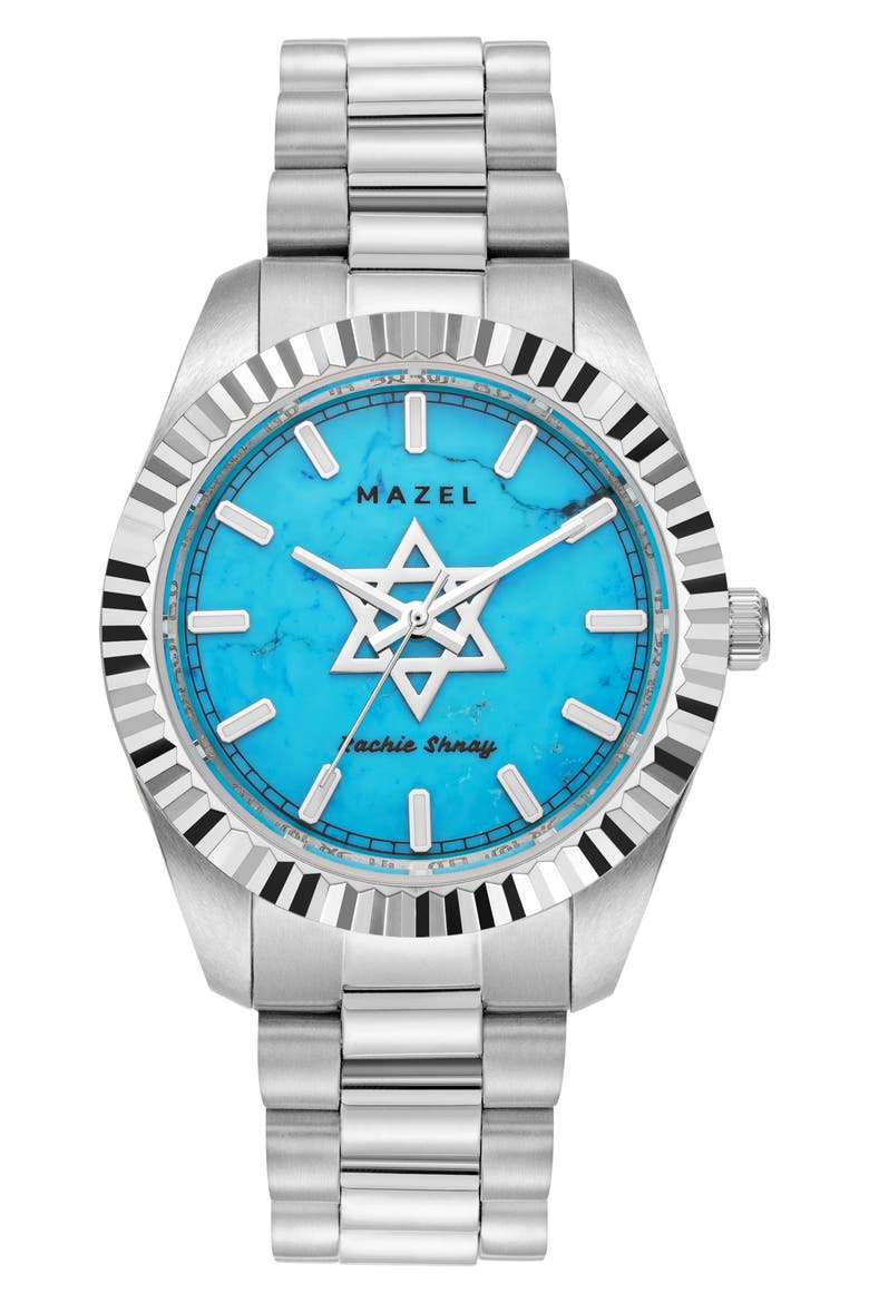 The Mazel Turquoise Bracelet Watch, 36mm, Main, color, TURQOISE