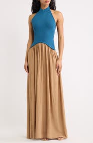 Solid & Striped The Halter Soglio Maxi Dress
