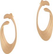 Reiss Birdie Brushed Twist Loop Earrings