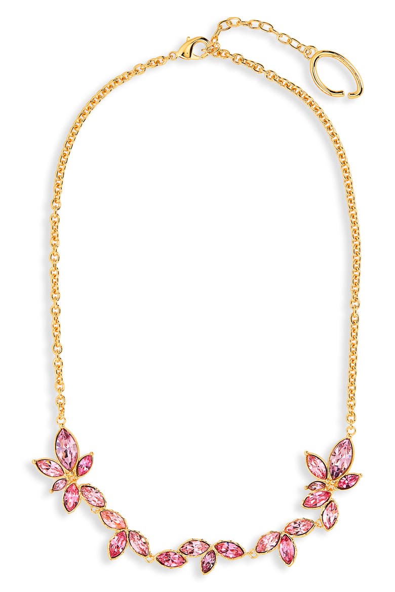 Navette Scramble Necklace, Main, color, ROSE