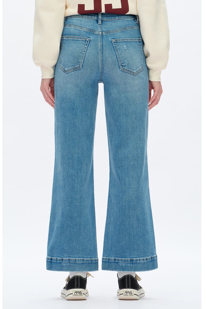 Patch Pocket High Waist Wide Leg Jeans, Alternate, color, MEDIUM BLUE