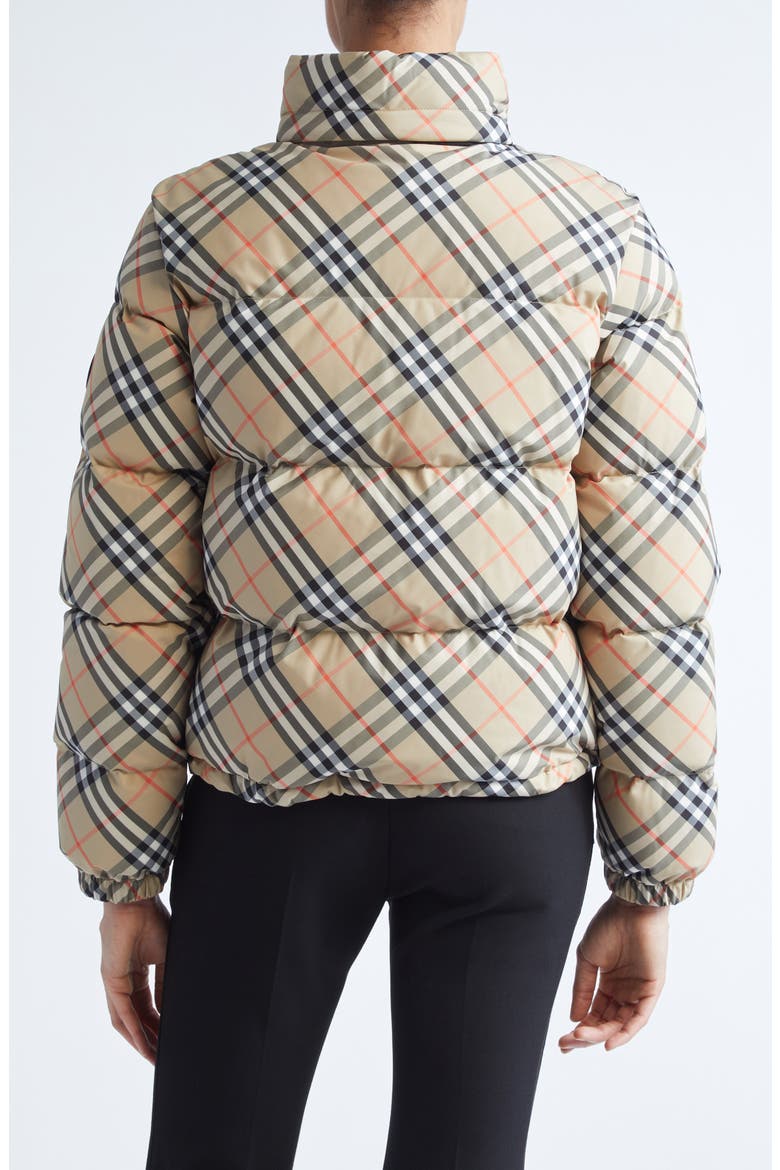 Ambleside Check Quilted Down Puffer Jacket, Alternate, color, SAND IP CHECK