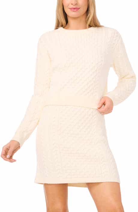 CeCe Cable Crewneck Sweater