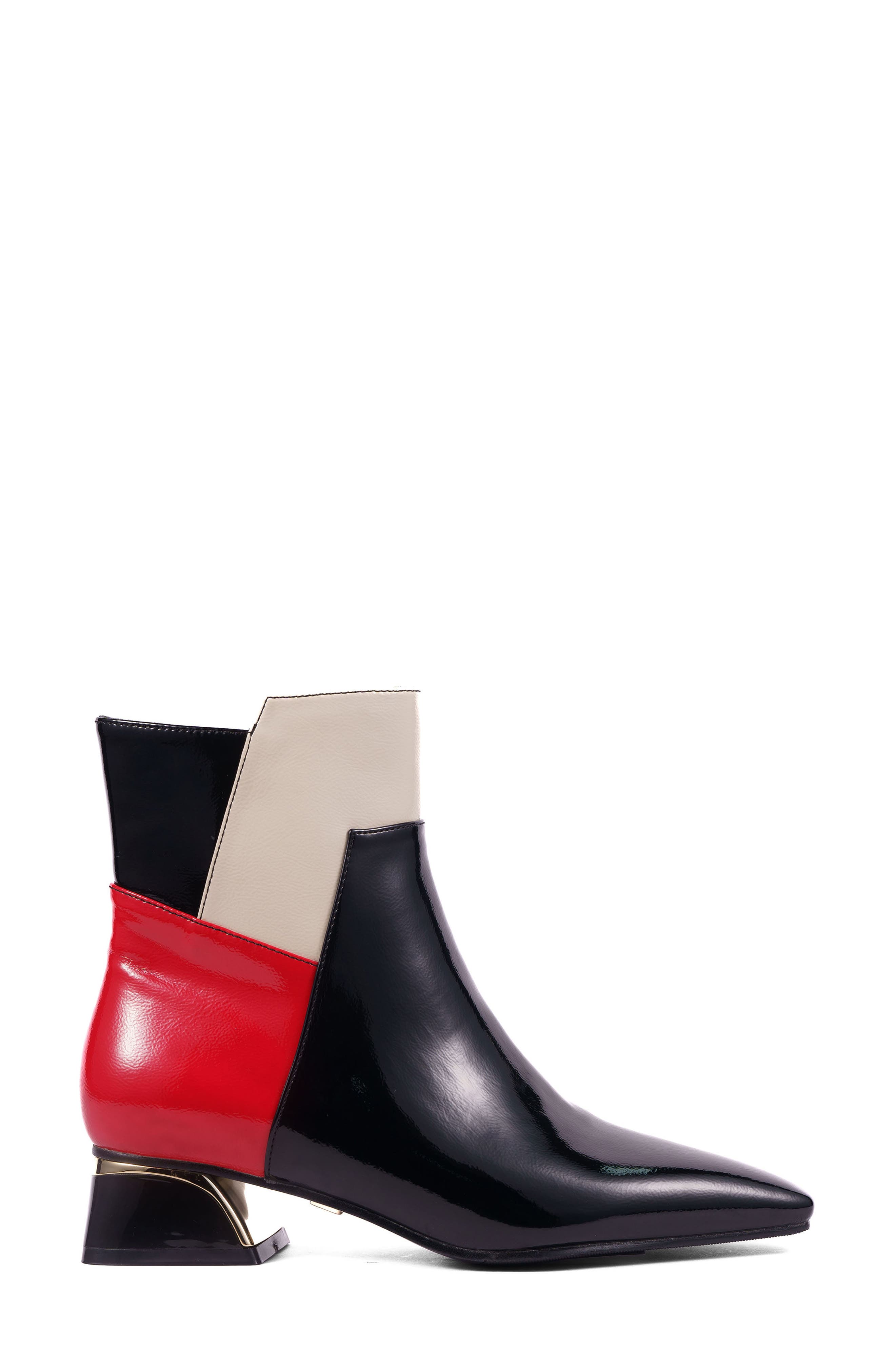Rudy Faux Leather Pointed Toe Bootie, Alternate, color, BLACK MULTI