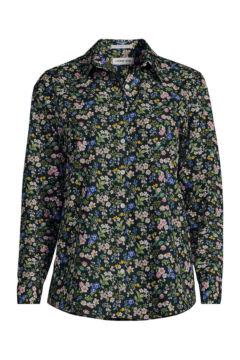 No Iron Button Front Shirt, Alternate, color, Woodland Forest Multi Floral