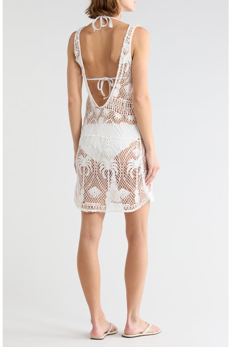 Vacay Knit Cover-Up Minidress, Alternate, color, WHITE