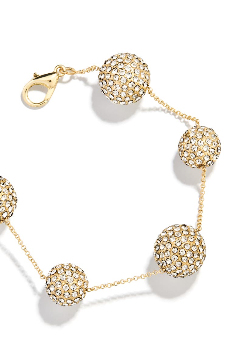 BaubleBar Blair Crystal Spehere Station Bracelet, Alternate, color, Gold Multi