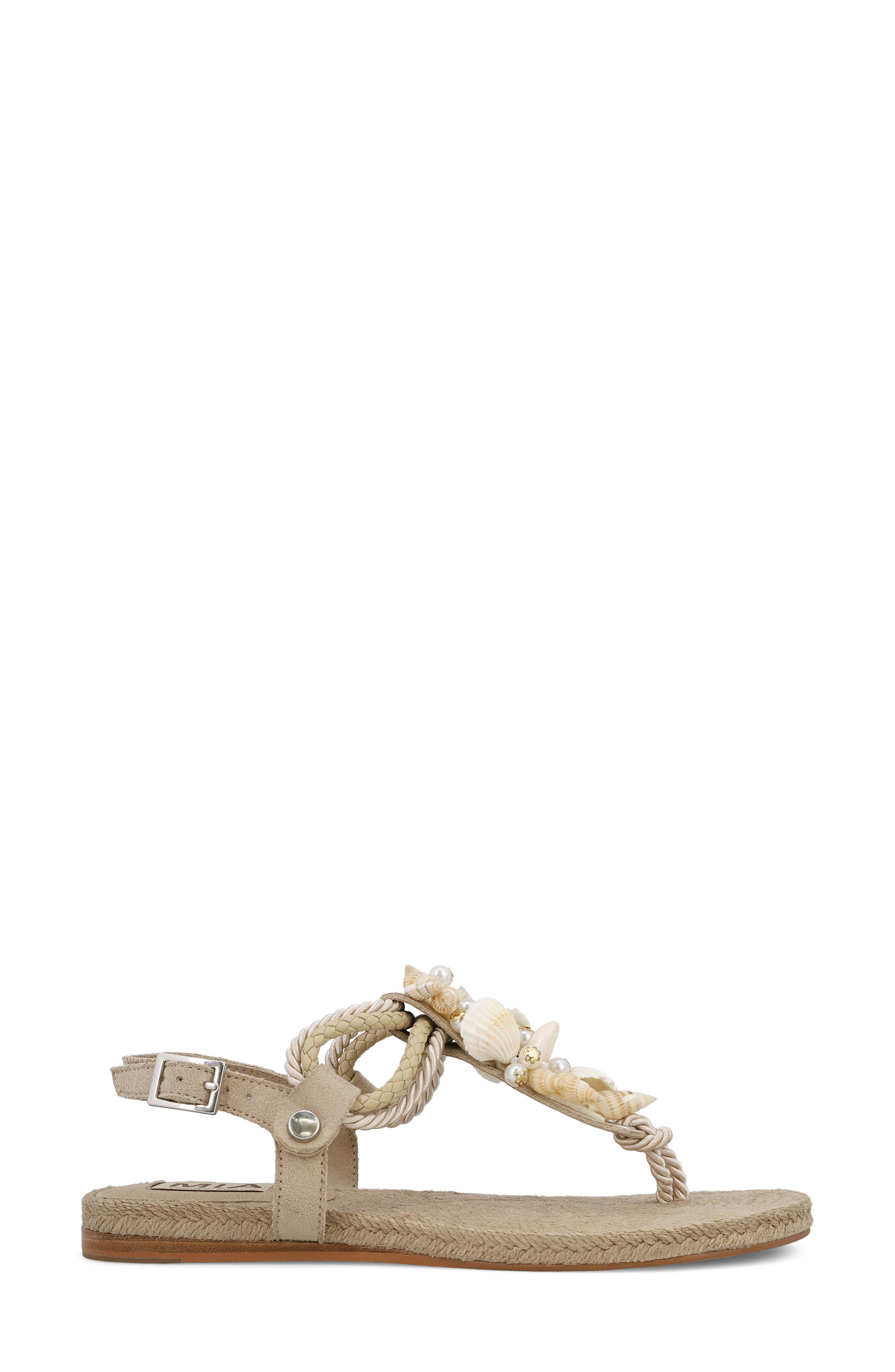 MIA Agoya Slingback Espadrille Sandal, Alternate, color, Natural/ Seashell