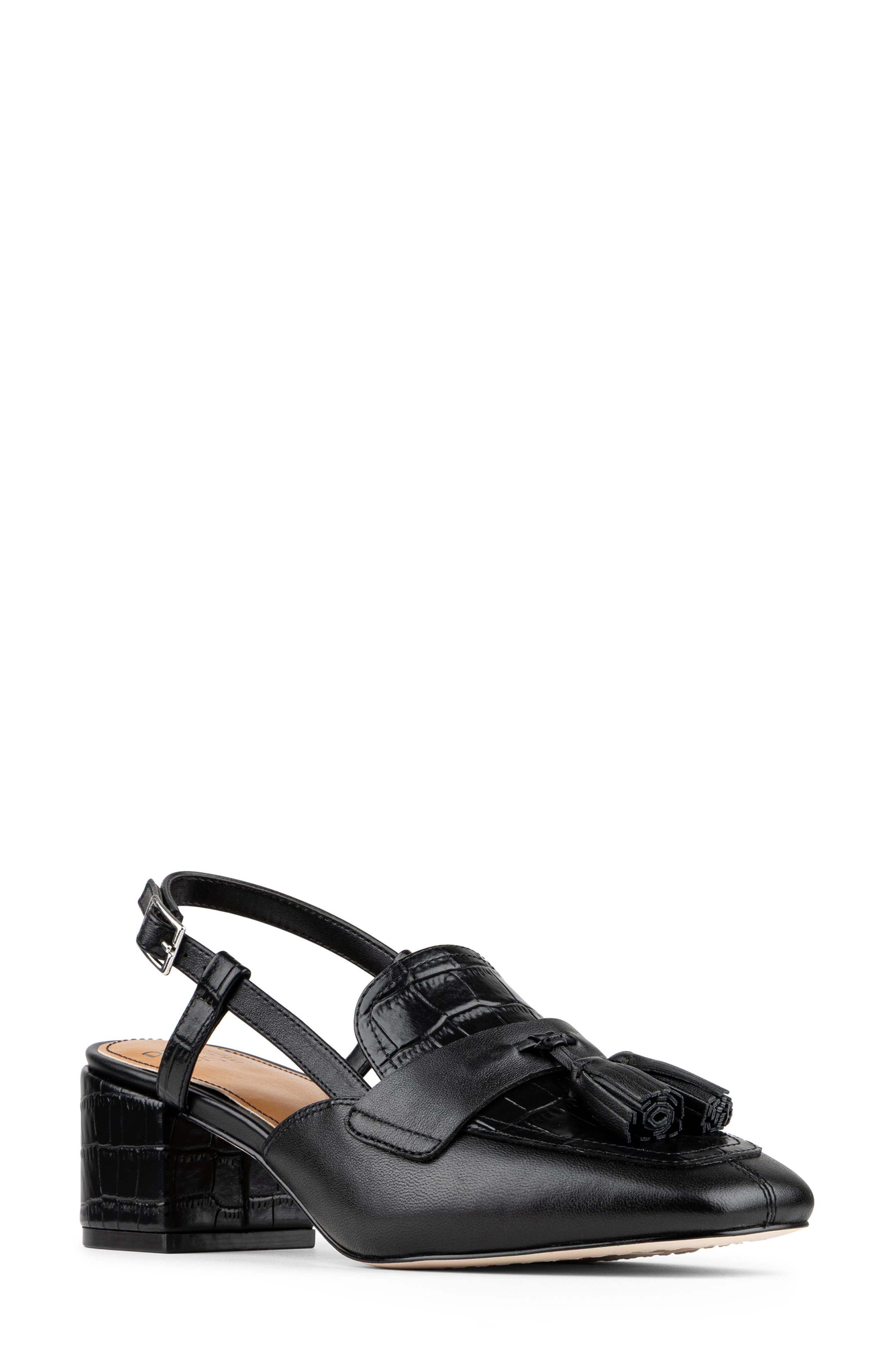 Donald Pliner Tassel Slingback Pump, Main, color, Black