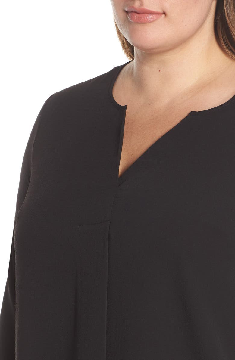 Vince Camuto Soft Texture Split Neck Tunic, Alternate, color, 