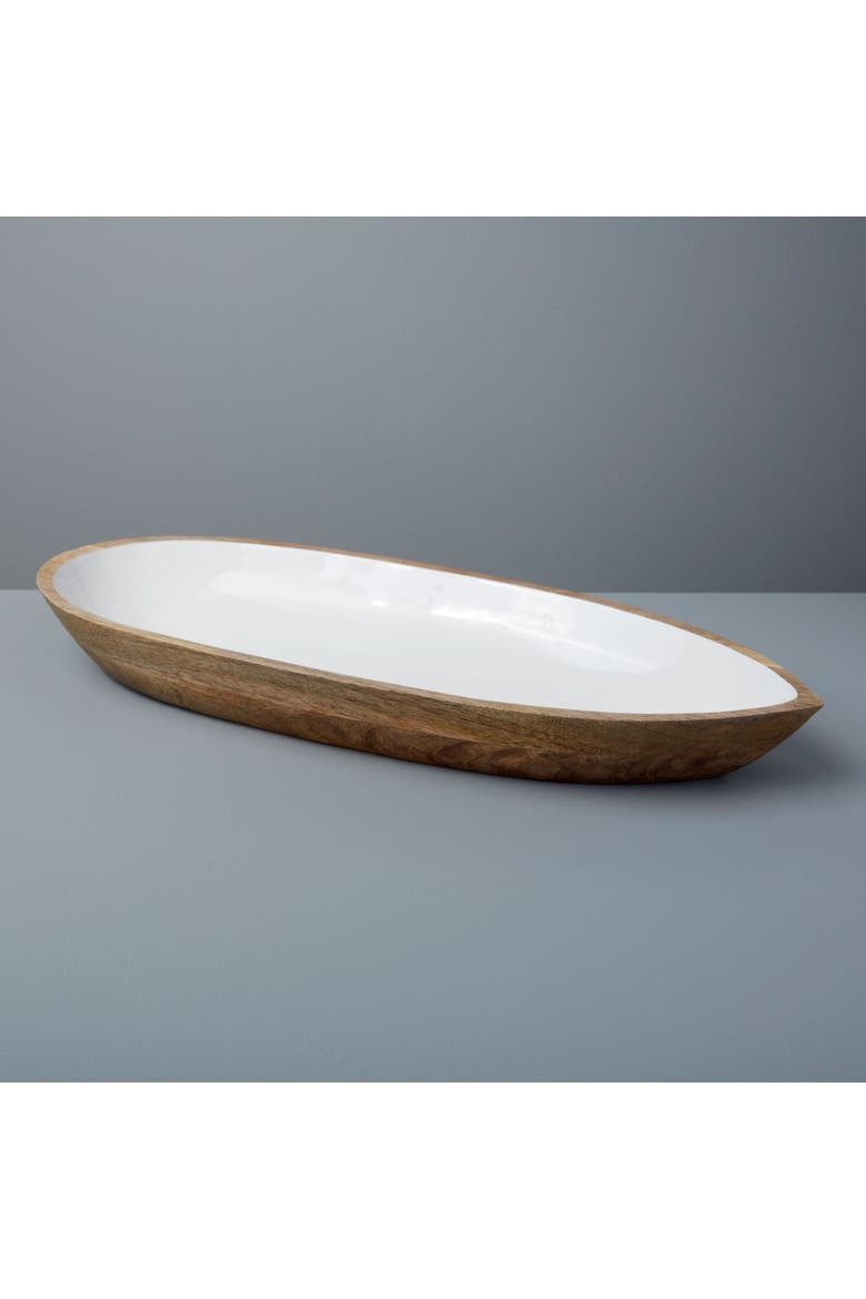 Madras Oval Dish, Alternate, color, Brown