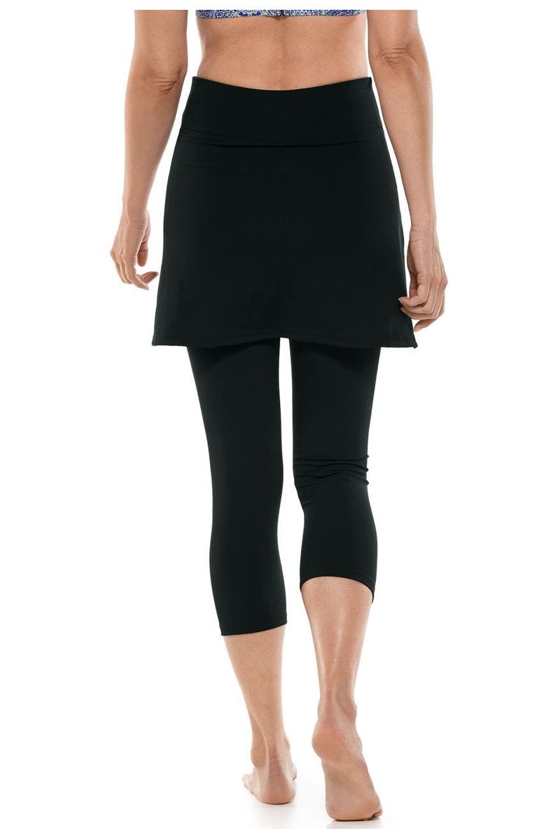 Coolibar Skirted Swim Capris - UPF 50+ Sun Protection - Kahula, Alternate, color, Black