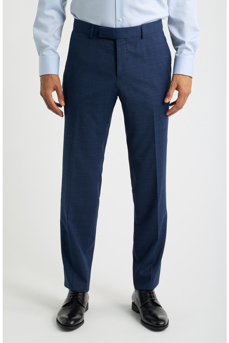 Huge Glen Plaid Wool Blend Suit, Alternate, color, DARK BLUE